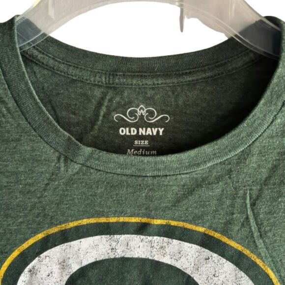 Old Navy Vintage Green Bay Packers Football Grunge Ladies Med. Tee T Shirt #F - Picture 3 of 4